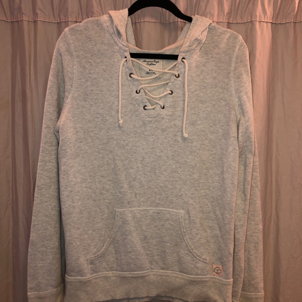 American Eagle tie up sweatshirt